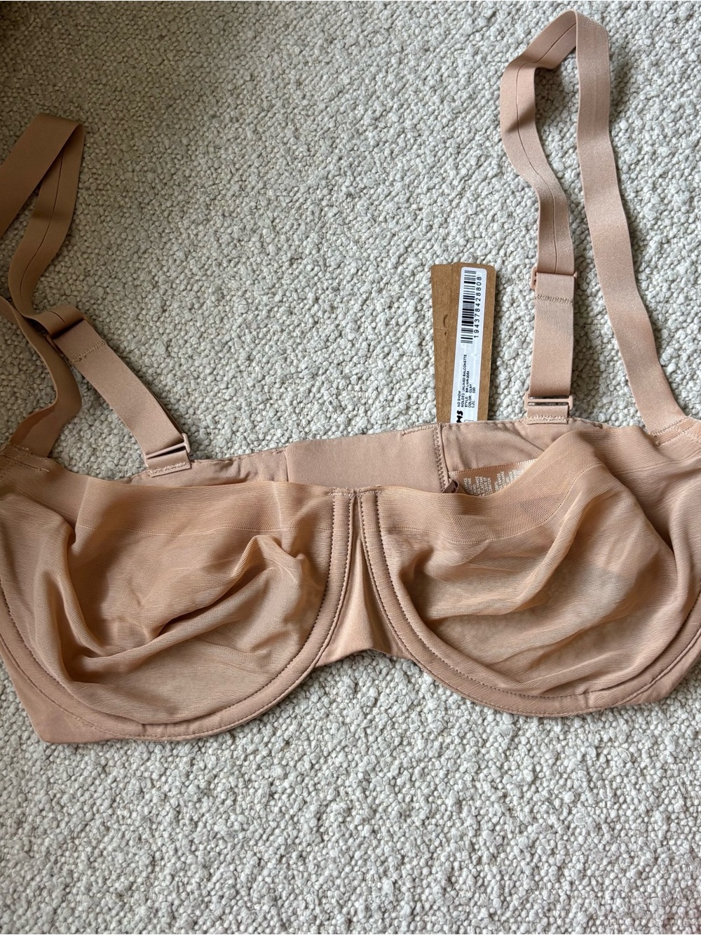 Skims Unlined Balconette Bra - Clay